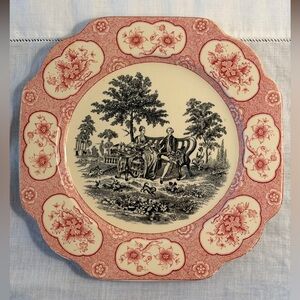 Vintage Adams Rose Terrace Plate Staffordshire England